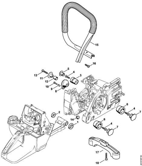 Sistema AV, Manico tubolare GS 461 GS 461 brand Stihl